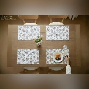 Pink Roses Reversible Placemats Set